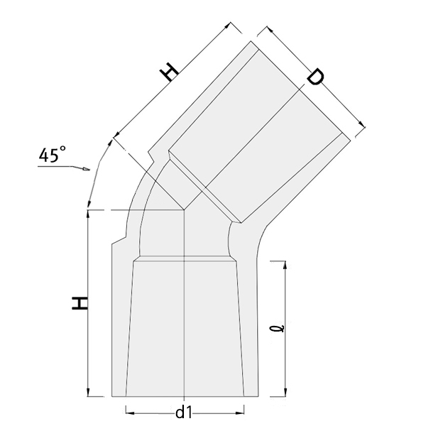 PVDF 45' 엘보(PVDF 45' ELBOW)