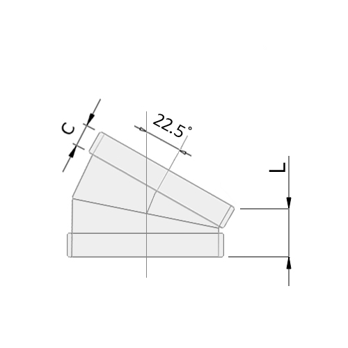 덕트용 22.5' 엘보(DUCT 22.5' ELBOW)